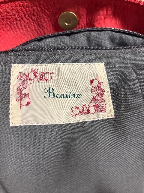 Beaure ビュレ 2 WAY ショルダーバッグ グレージュ 本革 < 女性ファッション Beaure ビュレ 2 WAY ショルダーバッグ グレージュ 本革 < 女性ファッションの