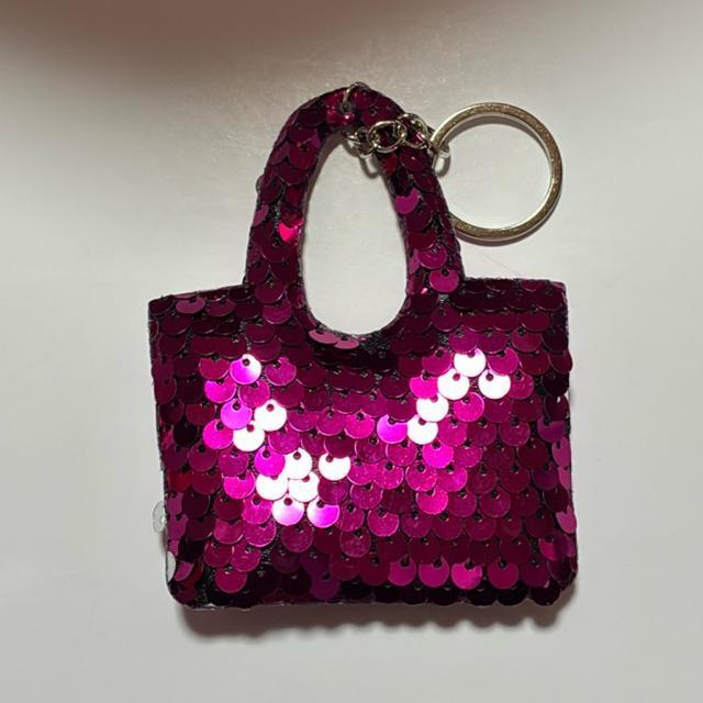 バッグ型スパンコールキーホルダー☆濃いピンク < 女性ファッション バッグ型スパンコールキーホルダー☆濃いピンク < 女性ファッションの