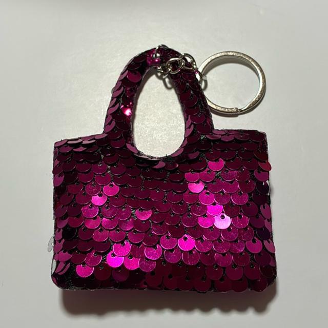 バッグ型スパンコールキーホルダー☆濃いピンク < 女性ファッション バッグ型スパンコールキーホルダー☆濃いピンク < 女性ファッションの