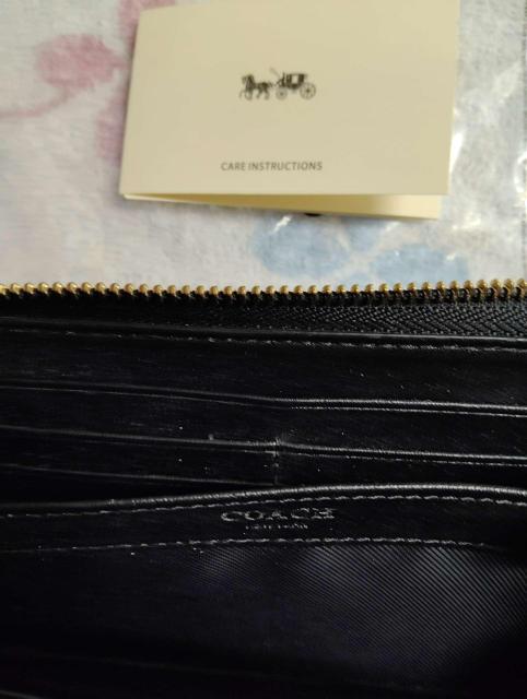 COACH �R�[�` �����z ���E���h�t�@�X�i�[ �u���b�N ���U�[ �P�A�J�[�h�t �u�����h���z  �� �u�����h�� 