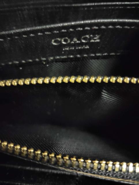 COACH �R�[�` �����z ���E���h�t�@�X�i�[ �u���b�N ���U�[ �P�A�J�[�h�t �u�����h���z �� �u�����h�� 