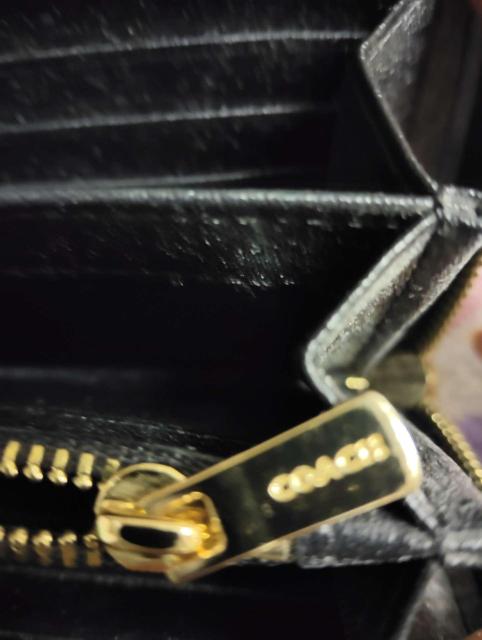 COACH �R�[�` �����z ���E���h�t�@�X�i�[ �u���b�N ���U�[ �P�A�J�[�h�t �u�����h���z �� �u�����h�� 