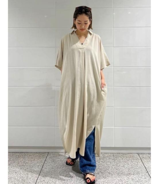 ロデオ★スキッパーシャツワンピース(ベージュ) < ブランド  ロデオ★スキッパーシャツワンピース(ベージュ) < ブランドの