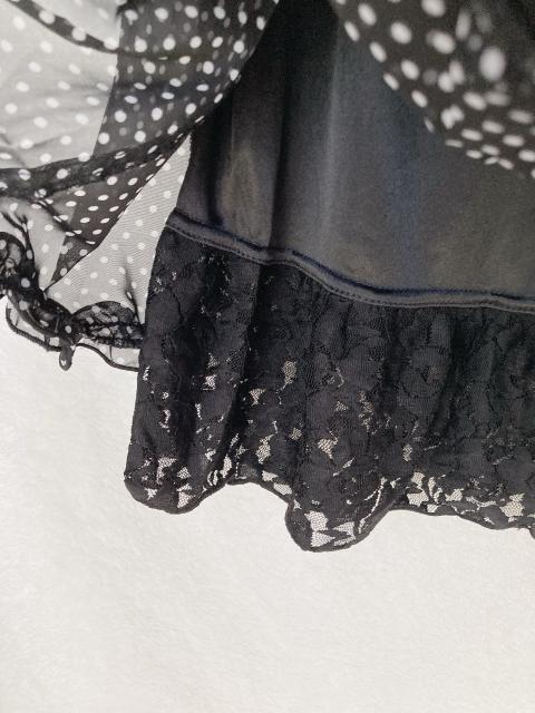 BEGUM チュールレース 水玉 切替 ノースリ タンクトップ ワンピース M N2m < 女性ファッション  BEGUM チュールレース 水玉 切替 ノースリ タンクトップ ワンピース M N2m < 女性ファッションの