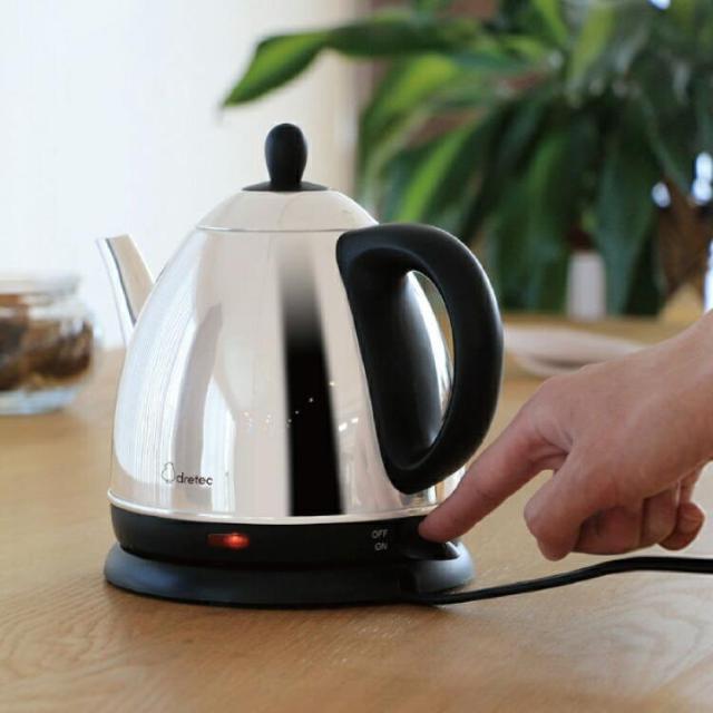 ★0.8L★ 電気ケトル 注ぎやすい ステンレス 空焚き防止 国産メーカー < 家電/AV  ★0.8L★ 電気ケトル 注ぎやすい ステンレス 空焚き防止 国産メーカー < 家電/AVの