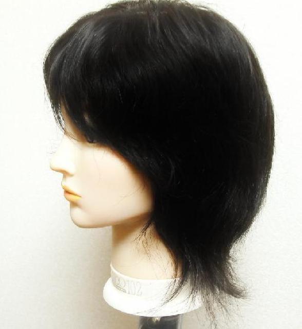 新品 人毛 総手植え シルクタイプミディアム 自然色ダークブラウン M-Lサイズ < 女性ファッション  新品 人毛 総手植え シルクタイプミディアム 自然色ダークブラウン M-Lサイズ < 女性ファッションの