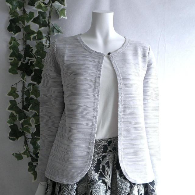 新品 プリーツ カーディガン M L ライトグレー 春 夏 秋 レディース ストレッチ ジャケット 上品 9835 < 女性ファッション 新品 プリーツ カーディガン M L ライトグレー 春 夏 秋 レディース ストレッチ ジャケット 上品 9835 < 女性ファッションの