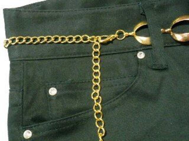 ゴールドリングチェーンベルト付♪キラキララインストーンボタン ショーパン 2点セット < 女性ファッション ゴールドリングチェーンベルト付♪キラキララインストーンボタン ショーパン 2点セット < 女性ファッションの