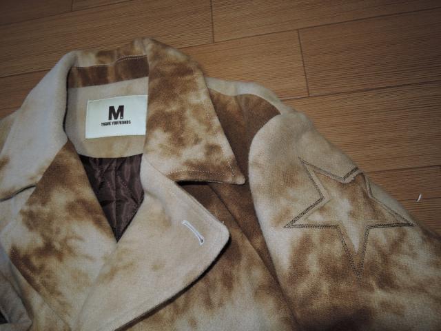 エムM タイダイ色Pコート M ピー ウール TMTTHANK YOU FRIEND < ブランド  エムM タイダイ色Pコート M ピー ウール TMTTHANK YOU FRIEND < ブランドの