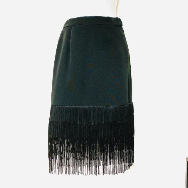 MURUAムルーアフリンジミドルスカートティアードタイト黒sk < ブランド MURUAムルーアフリンジミドルスカートティアードタイト黒sk < ブランドの