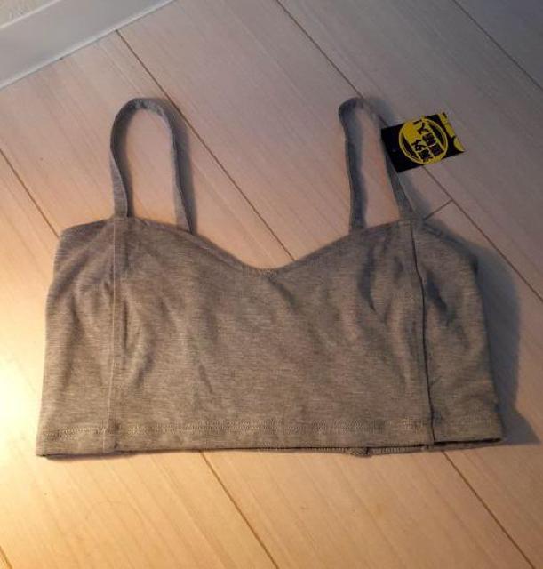 新品■可愛い♪バックラインストラップ キャミソール ブラ グレー ヨガ◆Lサイズ < 女性ファッション 新品■可愛い♪バックラインストラップ キャミソール ブラ グレー ヨガ◆Lサイズ < 女性ファッションの