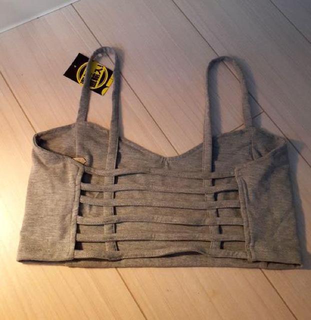 新品■可愛い♪バックラインストラップ キャミソール ブラ グレー ヨガ◆Lサイズ < 女性ファッション 新品■可愛い♪バックラインストラップ キャミソール ブラ グレー ヨガ◆Lサイズ < 女性ファッションの