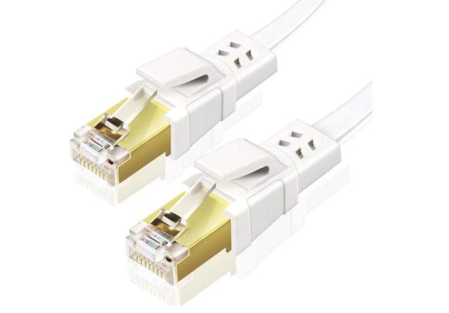 ■Ankuly製CAT8 フラットLANケーブル 3m ホワイト < PC本体/周辺機器  ■Ankuly製CAT8 フラットLANケーブル 3m ホワイト < PC本体/周辺機器の