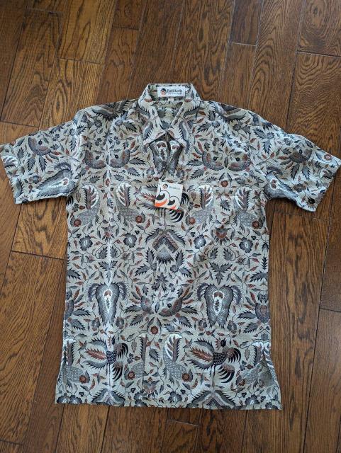 Batik Keris(バティック ケリス) 総柄半袖シャツ サイズ15 インドネシア トライバル柄 < 男性ファッション Batik Keris(バティック ケリス) 総柄半袖シャツ サイズ15 インドネシア トライバル柄 < 男性ファッションの
