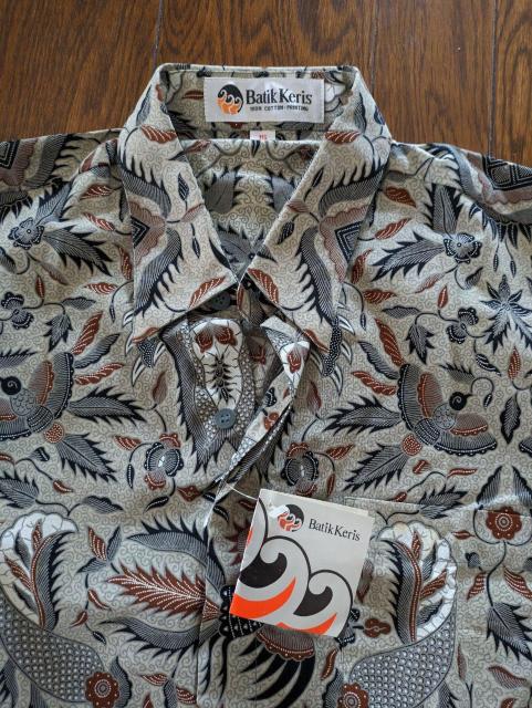 Batik Keris(バティック ケリス) 総柄半袖シャツ サイズ15 インドネシア トライバル柄 < 男性ファッション Batik Keris(バティック ケリス) 総柄半袖シャツ サイズ15 インドネシア トライバル柄 < 男性ファッションの