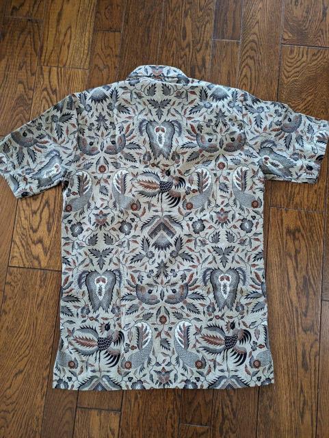 Batik Keris(バティック ケリス) 総柄半袖シャツ サイズ15 インドネシア トライバル柄 < 男性ファッション Batik Keris(バティック ケリス) 総柄半袖シャツ サイズ15 インドネシア トライバル柄 < 男性ファッションの