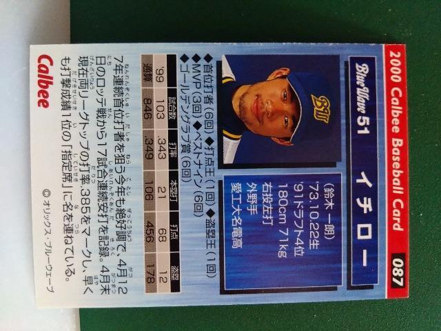 カルビー2000年ベースボールカードイチロー < トレーディングカード  カルビー2000年ベースボールカードイチロー < トレーディングカードの