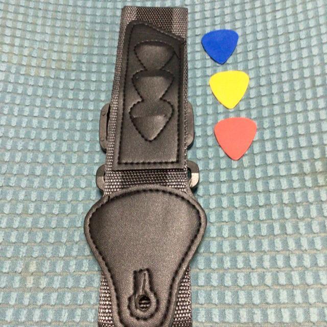 送料無料 新品 ギター ストラップ アコギ エレキ ピック3枚付き 収納付き < ホビー  送料無料 新品 ギター ストラップ アコギ エレキ ピック3枚付き 収納付き < ホビーの