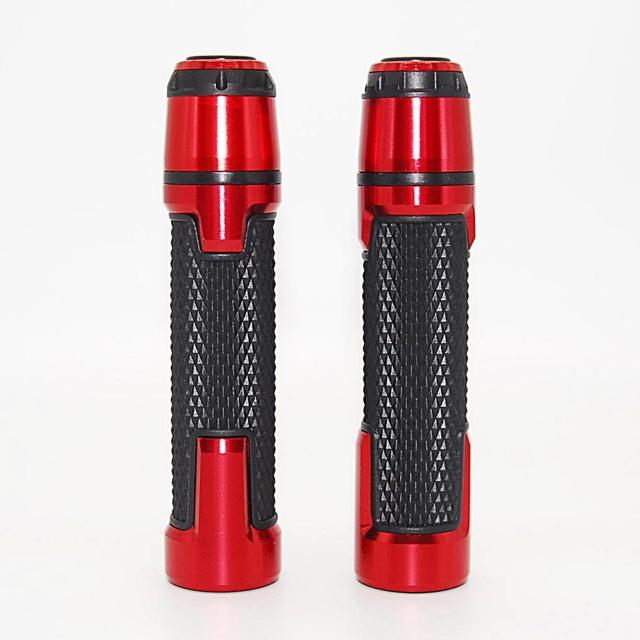 バイク メタルラバー ハンドルグリップ レッド アルミ カスタム 左右セット 原付 オートバイ 大型バイク 汎用 グリップ 赤 < 自動車/バイク バイク メタルラバー ハンドルグリップ レッド アルミ カスタム 左右セット 原付 オートバイ 大型バイク 汎用 グリップ 赤 < 自動車/バイク