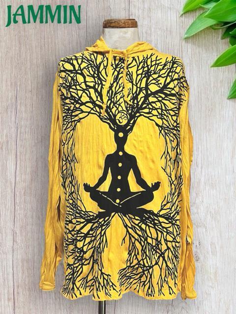 瞑想ツリーロンT アジアン エスニック ヒッピー ヨガ 個性派 チャクラ < 男性ファッション 瞑想ツリーロンT アジアン エスニック ヒッピー ヨガ 個性派 チャクラ < 男性ファッションの