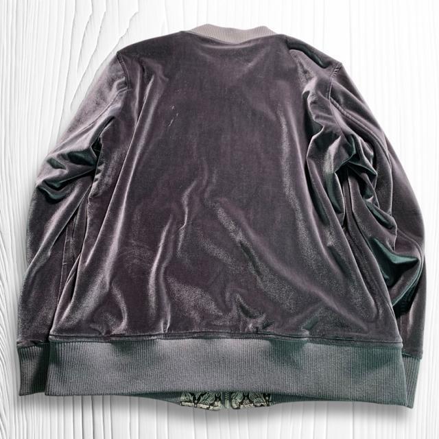 NO ID. リバーシブル ダマスク柄 スタジャン ジャンパー ベロア 刺繍 Lサイズ ブルゾン アウター ジャケット < 男性ファッション  NO ID. リバーシブル ダマスク柄 スタジャン ジャンパー ベロア 刺繍 Lサイズ ブルゾン アウター ジャケット < 男性ファッションの