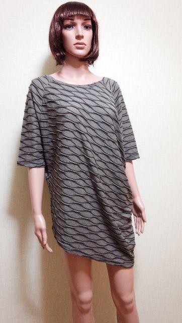 新品タグ付☆大きいL☆変形ドルマンのチュニ丈カットソーT204☆3点で即落 < 女性ファッション  新品タグ付☆大きいL☆変形ドルマンのチュニ丈カットソーT204☆3点で即落  < 女性ファッションの
