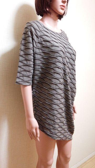 新品タグ付☆大きいL☆変形ドルマンのチュニ丈カットソーT204☆3点で即落 < 女性ファッション  新品タグ付☆大きいL☆変形ドルマンのチュニ丈カットソーT204☆3点で即落 < 女性ファッションの