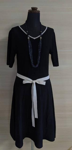 ゆうパック送料無料へ変更しました/TO  BE CHIC/トゥービーシック/ニットワンピース/水玉/バイカラー/黒白/38 < ブランド  ゆうパック送料無料へ変更しました/TO  BE CHIC/トゥービーシック/ニットワンピース/水玉/バイカラー/黒白/38 < ブランドの