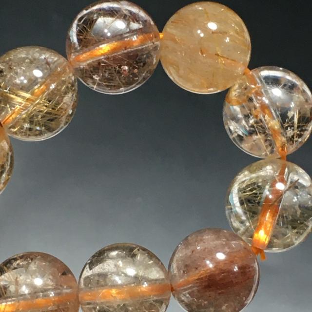 《No.131》ギラギラ レッドゴールドミックスルチルクォーツ < 女性アクセサリー/時計  《No.131》ギラギラ レッドゴールドミックスルチルクォーツ < 女性アクセサリー/時計の