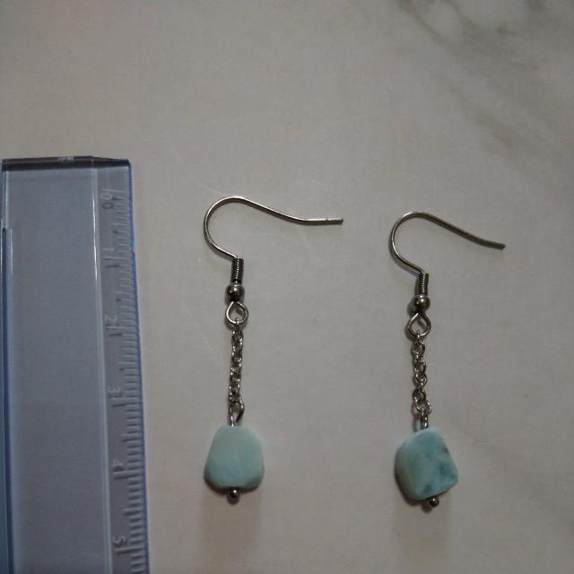 handmade 天然石ピアス ラリマーAA++ ステンレスフック < 女性アクセサリー/時計  handmade 天然石ピアス ラリマーAA++ ステンレスフック < 女性アクセサリー/時計の