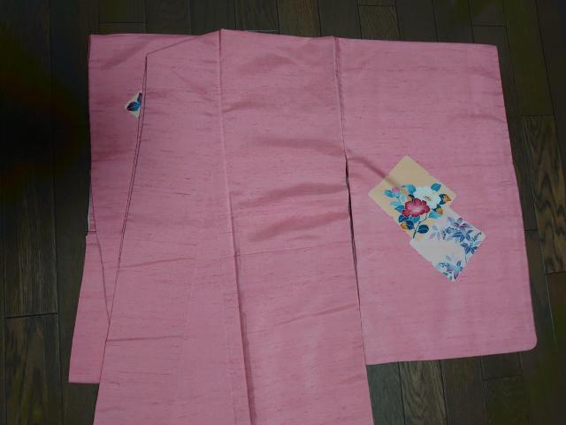 §USED美品、白山紬の訪問着、京友禅、色紙重ね草花文 < 女性ファッション  §USED美品、白山紬の訪問着、京友禅、色紙重ね草花文 < 女性ファッションの