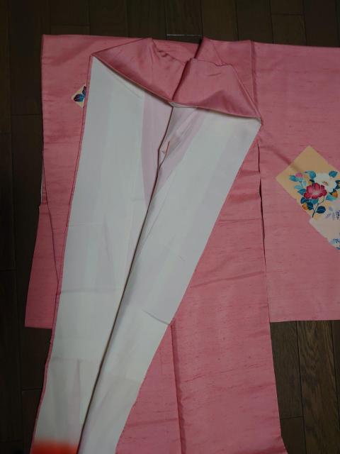 §USED美品、白山紬の訪問着、京友禅、色紙重ね草花文 < 女性ファッション  §USED美品、白山紬の訪問着、京友禅、色紙重ね草花文 < 女性ファッションの