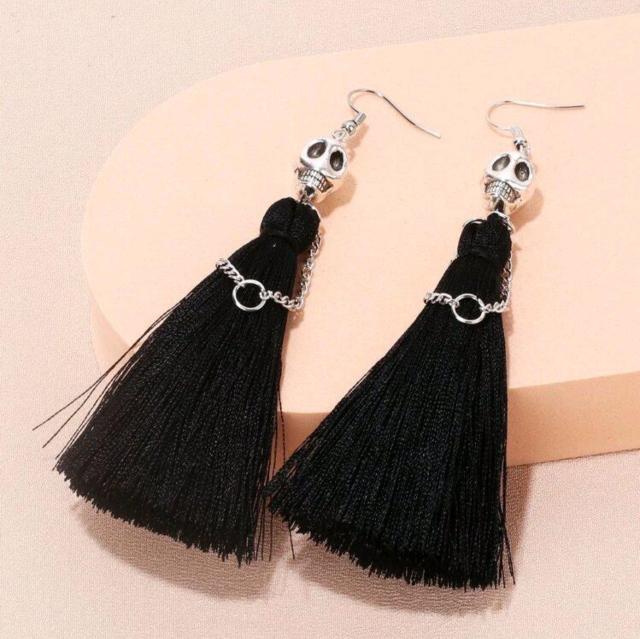 新品★スカルデコ★タッセルドロップピアス < 女性アクセサリー/時計  新品★スカルデコ★タッセルドロップピアス < 女性アクセサリー/時計の