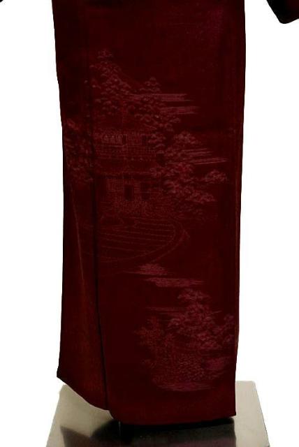 【単衣】【最高級】美品 織柄 銀閣寺 バチ衿 付下げ 身丈155.5cm 裄丈63cm T3560 < 女性ファッション  【単衣】【最高級】美品 織柄 銀閣寺 バチ衿 付下げ 身丈155.5cm 裄丈63cm T3560 < 女性ファッションの