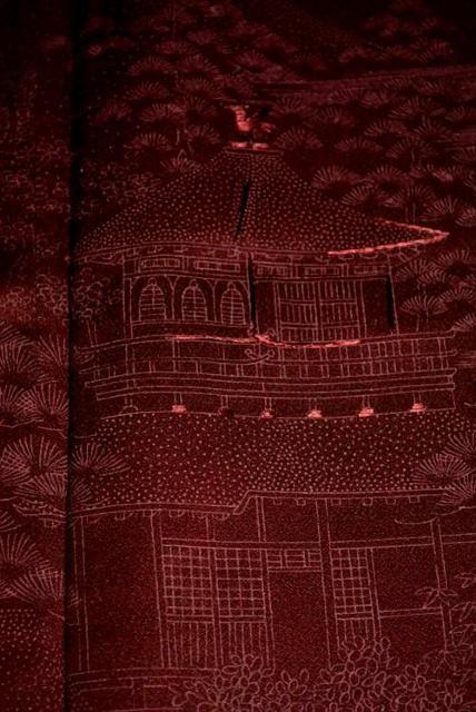 【単衣】【最高級】美品 織柄 銀閣寺 バチ衿 付下げ 身丈155.5cm 裄丈63cm T3560 < 女性ファッション  【単衣】【最高級】美品 織柄 銀閣寺 バチ衿 付下げ 身丈155.5cm 裄丈63cm T3560 < 女性ファッションの