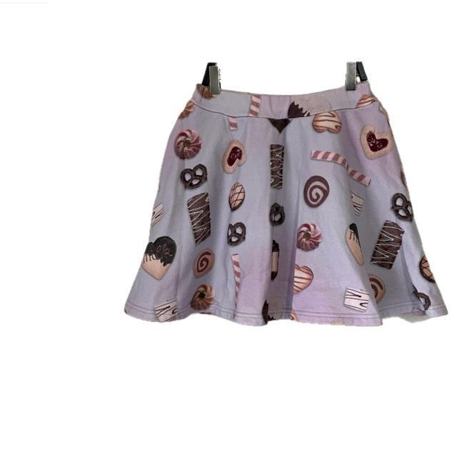 MILK クッキー プリント 総柄 フレア スカート < 女性ファッション MILK クッキー プリント 総柄 フレア スカート < 女性ファッションの