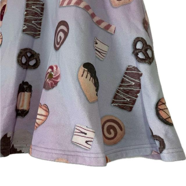 MILK クッキー プリント 総柄 フレア スカート < 女性ファッション MILK クッキー プリント 総柄 フレア スカート < 女性ファッションの