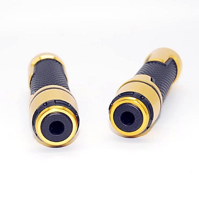 バイク メタルラバー ハンドルグリップ ゴールド アルミ カスタム 左右セット 原付 オートバイ 大型バイク 汎用 グリップ 金 < 自動車/バイク バイク メタルラバー ハンドルグリップ ゴールド アルミ カスタム 左右セット 原付 オートバイ 大型バイク 汎用 グリップ 金 < 自動車/バイク