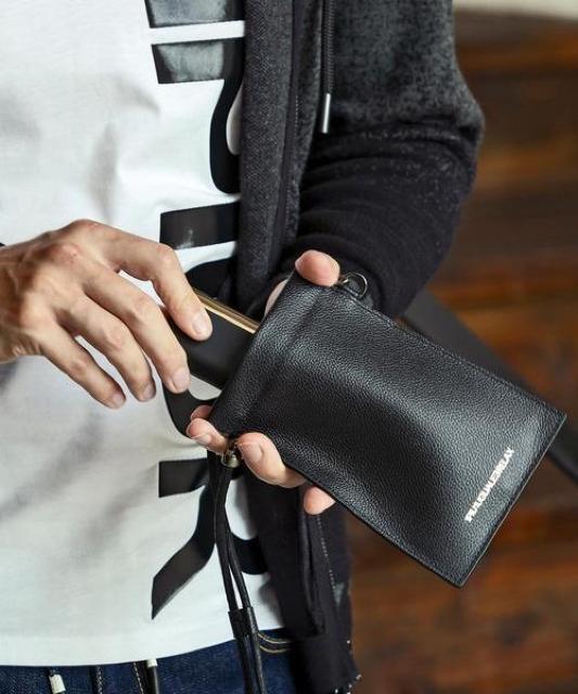 ☆1PIU1UGUALE3 RELAX ウノピュウノウグァーレトレリラックス ロゴ レザー 牛革 ショルダー バッグ ポーチ☆新品 < 男性ファッション ☆1PIU1UGUALE3 RELAX ウノピュウノウグァーレトレリラックス ロゴ レザー 牛革 ショルダー バッグ ポーチ☆新品 < 男性ファッションの