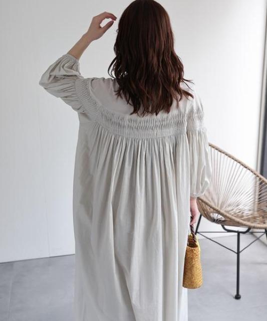 ap retro【インド綿】ピンタックギャザーフレアシャツワンピース / インドコットン / コットン100% < 女性ファッション ap retro【インド綿】ピンタックギャザーフレアシャツワンピース / インドコットン / コットン100% < 女性ファッションの