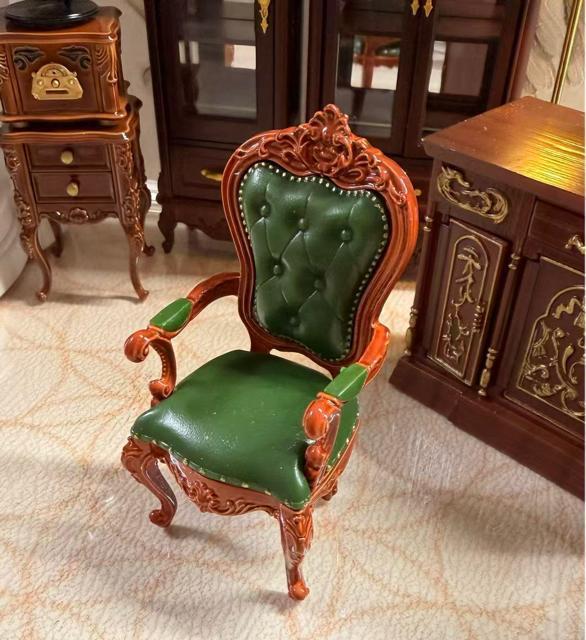 【高級感】1/12 ミニチュアチェア アンティーク調 ドールハウス用オーダーメイド < おもちゃ 【高級感】1/12 ミニチュアチェア アンティーク調 ドールハウス用オーダーメイド < おもちゃの