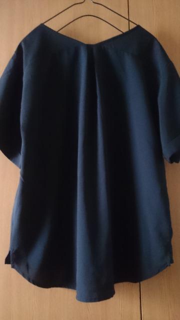 Rewde ルゥデ☆ゆったり半袖ブラウス★両Vネック☆バックタック★ブラック☆ < 女性ファッション Rewde ルゥデ☆ゆったり半袖ブラウス★両Vネック☆バックタック★ブラック☆ < 女性ファッションの