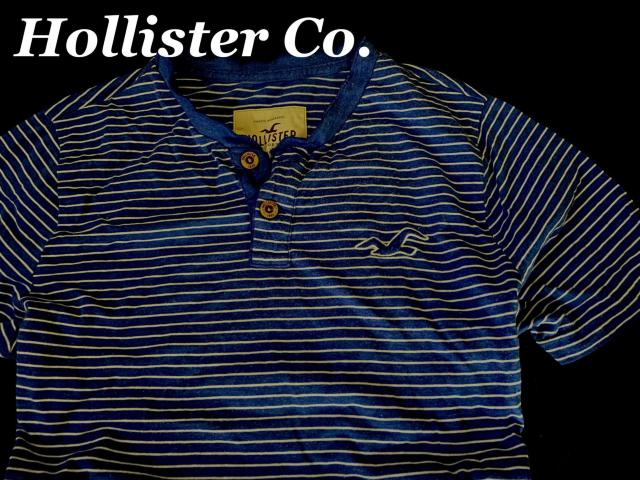 【Hollister Co.】ホリスター Vintage Washed ヘンリーネックTシャツ XL/Blue×White < ブランド  【Hollister Co.】ホリスター Vintage Washed ヘンリーネックTシャツ XL/Blue×White < ブランドの