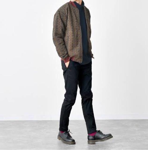 新品  グレンチェック柄ブルゾン S < 男性ファッション  新品  グレンチェック柄ブルゾン S < 男性ファッションの