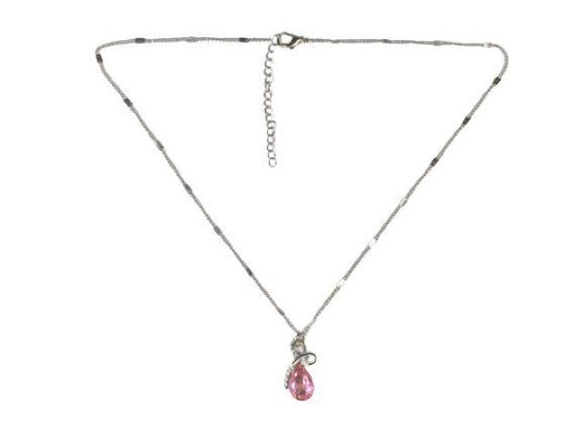 大粒 クリスタル ラインストーン ブリリアントカット CZダイヤモンド ペンダント ネックレス ピンク < 女性アクセサリー/時計  大粒 クリスタル ラインストーン ブリリアントカット CZダイヤモンド ペンダント ネックレス ピンク < 女性アクセサリー/時計の