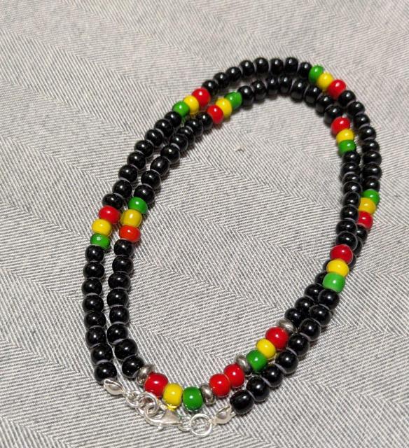 ラスタカラー★レゲエ★ホワイトハーツ★SLV925★ビーズネックレス★チョーカー★新品未着用★送料無料★男女兼用 < 男性アクセサリー/時計 ラスタカラー★レゲエ★ホワイトハーツ★SLV925★ビーズネックレス★チョーカー★新品未着用★送料無料★男女兼用 < 男性アクセサリー/時計の