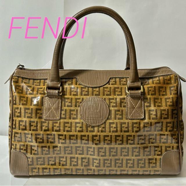 FENDI フェンディ ヴィンテージ ズッキーノ PVC レザー ハンド バッグ ミニボストン ブラウン G金具 < ブランド FENDI フェンディ ヴィンテージ ズッキーノ PVC レザー ハンド バッグ ミニボストン ブラウン G金具 < ブランドの