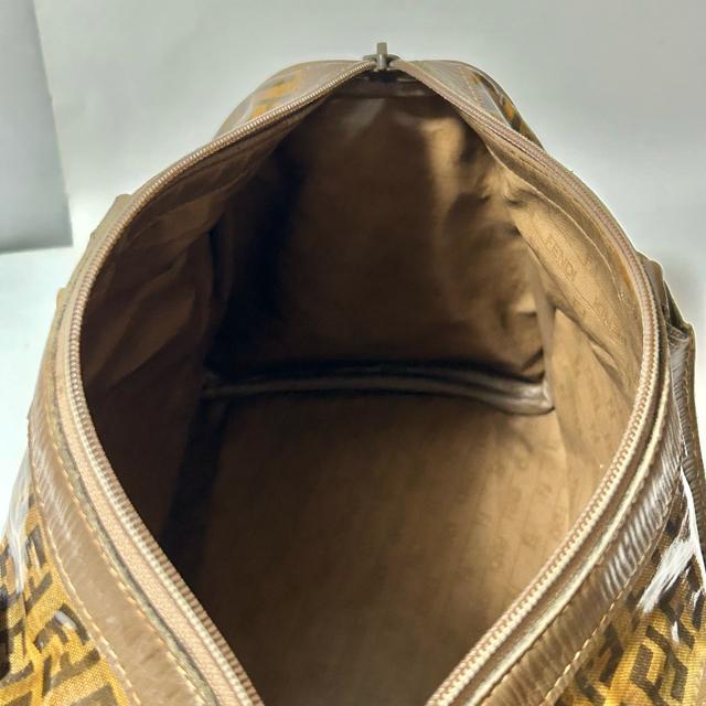 FENDI フェンディ ヴィンテージ ズッキーノ PVC レザー ハンド バッグ ミニボストン ブラウン G金具 < ブランド FENDI フェンディ ヴィンテージ ズッキーノ PVC レザー ハンド バッグ ミニボストン ブラウン G金具 < ブランドの