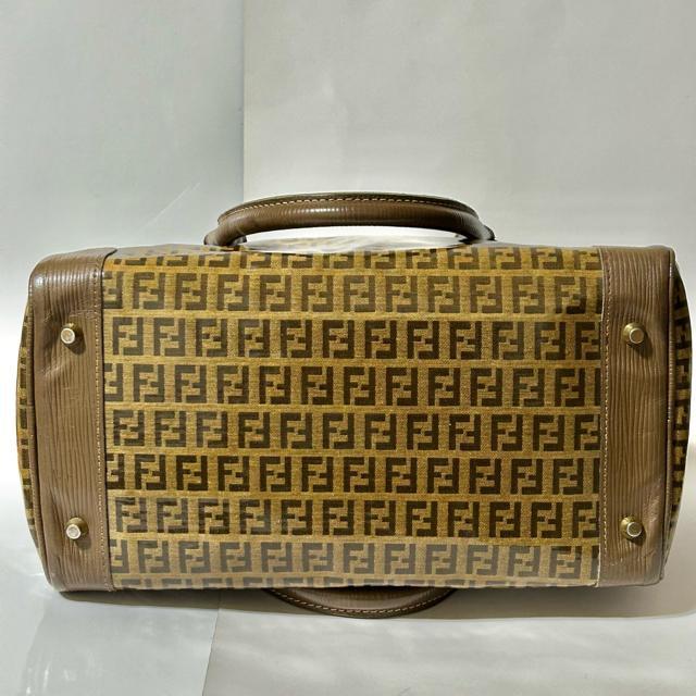 FENDI フェンディ ヴィンテージ ズッキーノ PVC レザー ハンド バッグ ミニボストン ブラウン G金具 < ブランド FENDI フェンディ ヴィンテージ ズッキーノ PVC レザー ハンド バッグ ミニボストン ブラウン G金具 < ブランドの