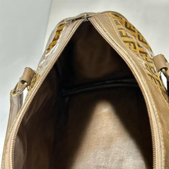 FENDI フェンディ ヴィンテージ ズッキーノ PVC レザー ハンド バッグ ミニボストン ブラウン G金具 < ブランド FENDI フェンディ ヴィンテージ ズッキーノ PVC レザー ハンド バッグ ミニボストン ブラウン G金具 < ブランドの